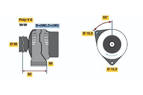 Bosch 0 986 039 780 Alternator 0986039780