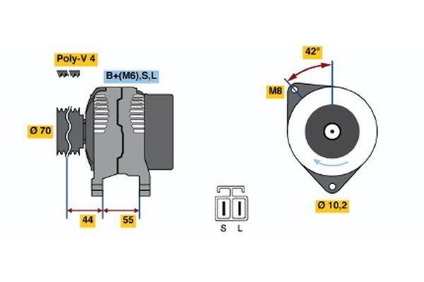 Bosch 0 986 040 521 Alternator 0986040521