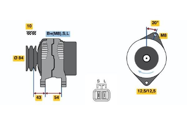 Bosch 0 986 044 661 Alternator 0986044661