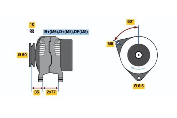 Bosch 0 986 044 880 Alternator 0986044880