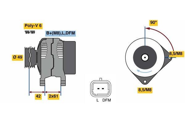 Bosch 0 986 045 110 Alternator 0986045110