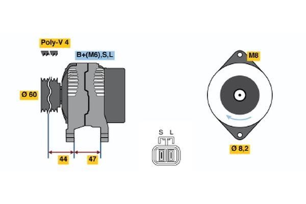 Bosch 0 986 045 941 Alternator 0986045941