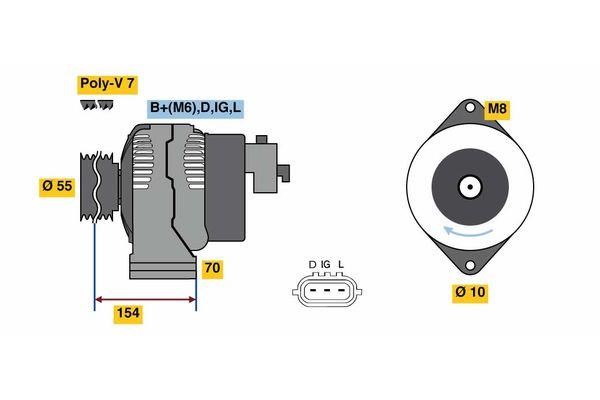 Bosch 0 986 046 541 Alternator 0986046541