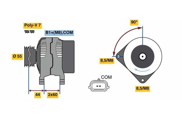 Bosch 0 986 081 080 Alternator 0986081080