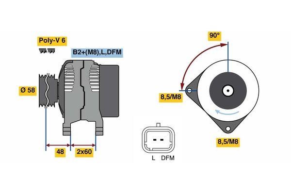 Bosch 0 986 081 110 Alternator 0986081110