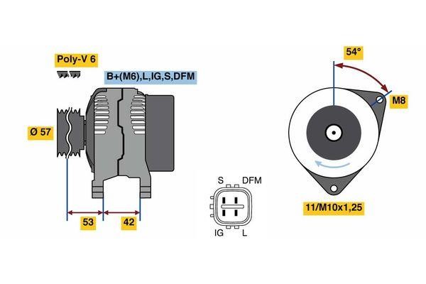 Bosch 0 986 081 430 Alternator 0986081430