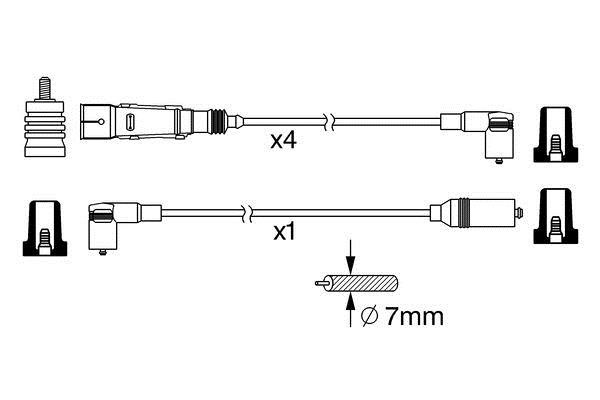 Bosch 0 986 356 380 Ignition cable kit 0986356380