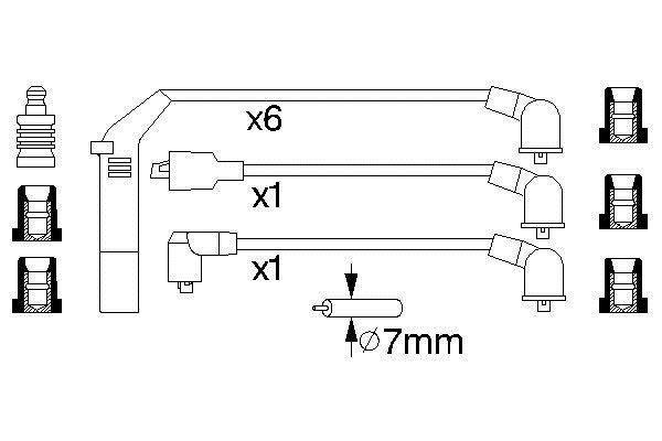 Bosch 0 986 356 714 Ignition cable kit 0986356714