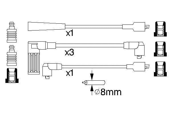 Bosch 0 986 356 737 Ignition cable kit 0986356737