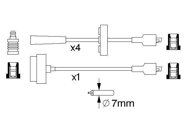 Bosch 0 986 357 077 Ignition cable kit 0986357077