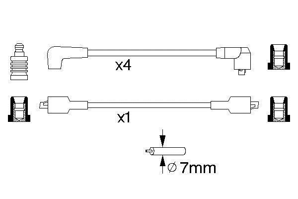 Bosch 0 986 357 095 Ignition cable kit 0986357095