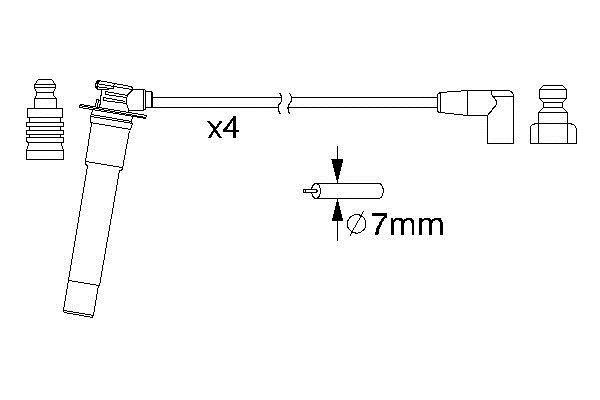 Bosch 0 986 357 160 Ignition cable kit 0986357160