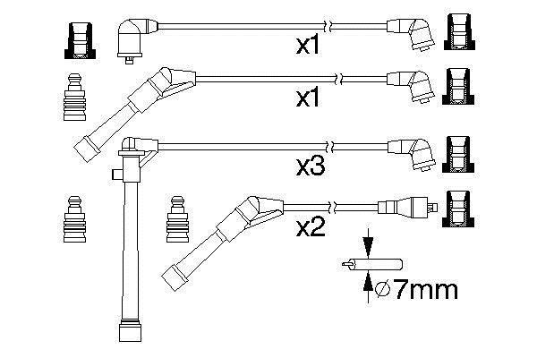 Bosch 0 986 357 174 Ignition cable kit 0986357174