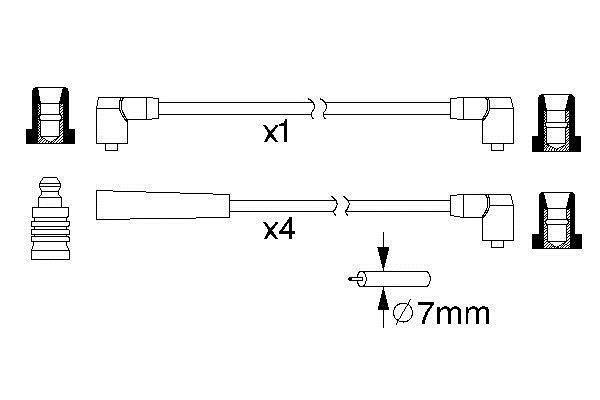 Bosch 0 986 357 216 Ignition cable kit 0986357216