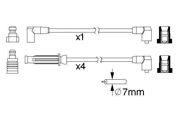 Bosch 0 986 357 217 Ignition cable kit 0986357217