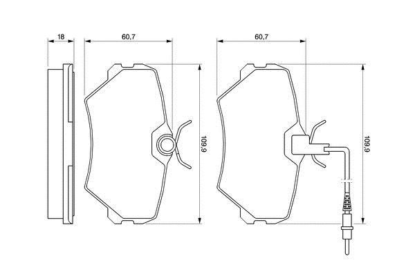 Bosch Brake pad set – price 173 PLN