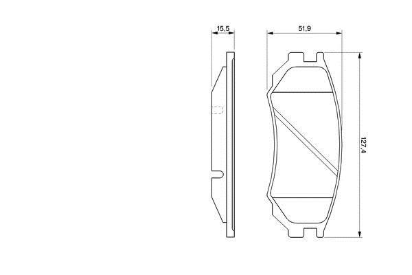 Bosch 0 986 424 254 Brake Pad Set, disc brake 0986424254