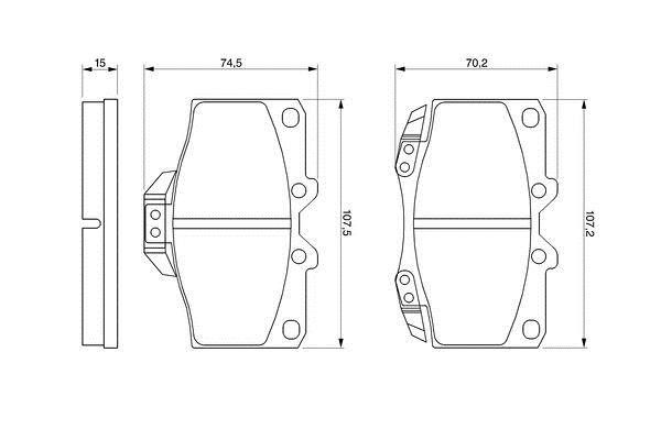 Bosch 0 986 424 269 Brake Pad Set, disc brake 0986424269