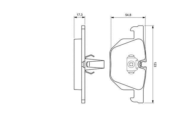 Bosch 0 986 424 653 Brake Pad Set, disc brake 0986424653