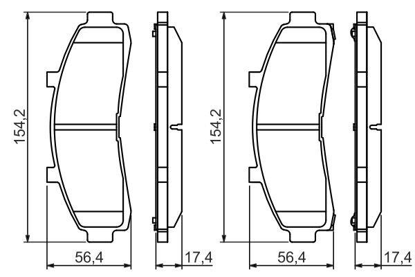 Bosch Brake pad set – price 204 PLN