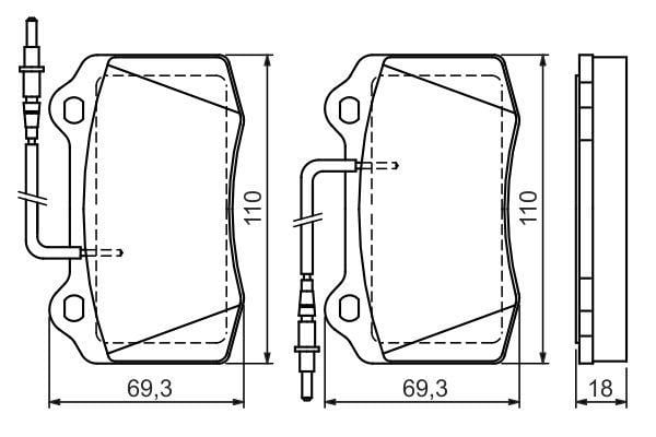 Bosch Brake pad set – price 180 PLN