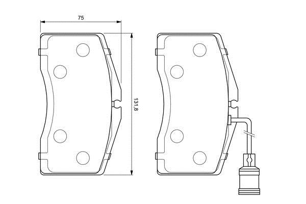 Bosch Brake pad set – price 256 PLN
