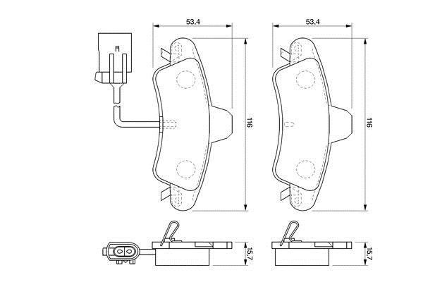 Bosch Brake pad set – price [object Object] PLN