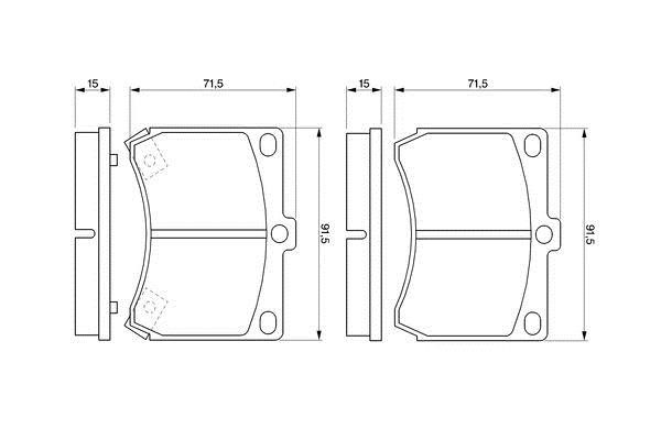 Bosch Brake pad set – price 69 PLN