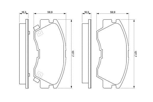 Bosch Brake Pad Set, disc brake – price 110 PLN