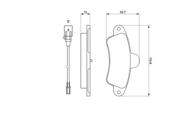Bosch Brake pad set – price [object Object] PLN