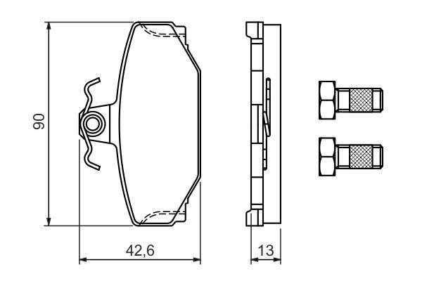 Bosch Brake pad set – price 105 PLN