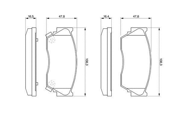 Bosch Brake pad set – price [object Object] PLN