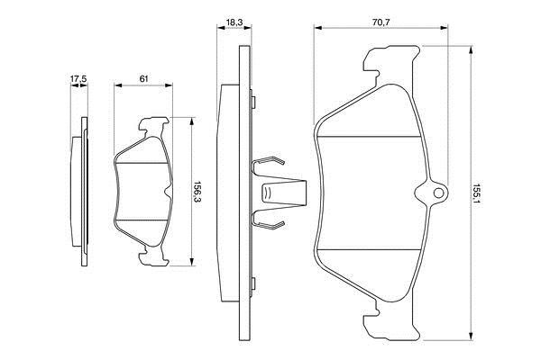 Bosch Brake pad set – price [object Object] PLN