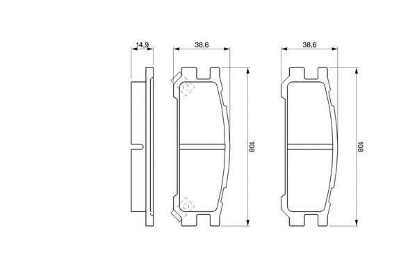 Bosch Brake pad set – price [object Object] PLN
