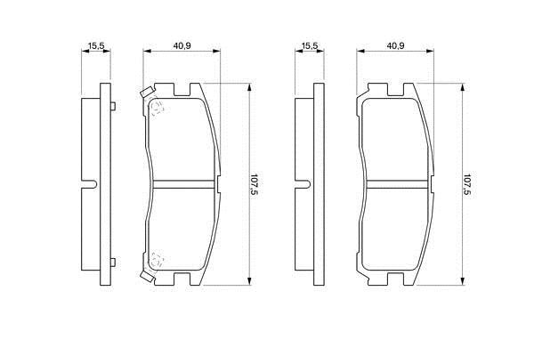 Bosch Brake pad set – price 95 PLN