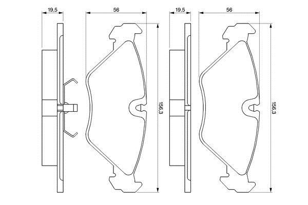 Bosch Brake pad set – price [object Object] PLN