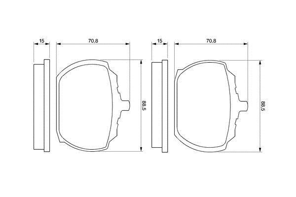 Bosch Brake pad set – price [object Object] PLN