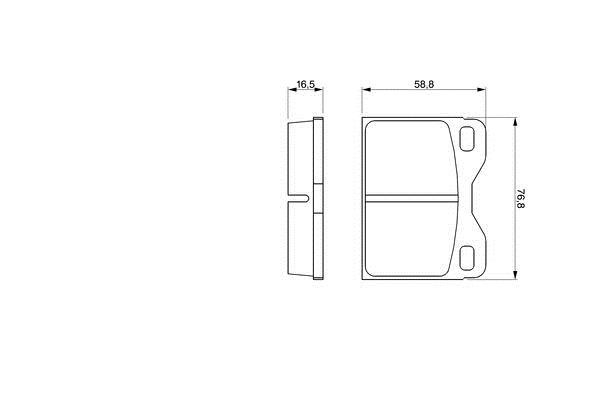 Bosch 0 986 463 736 Brake Pad Set, disc brake 0986463736