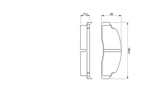 Brake Pad Set, disc brake Bosch 0 986 464 221