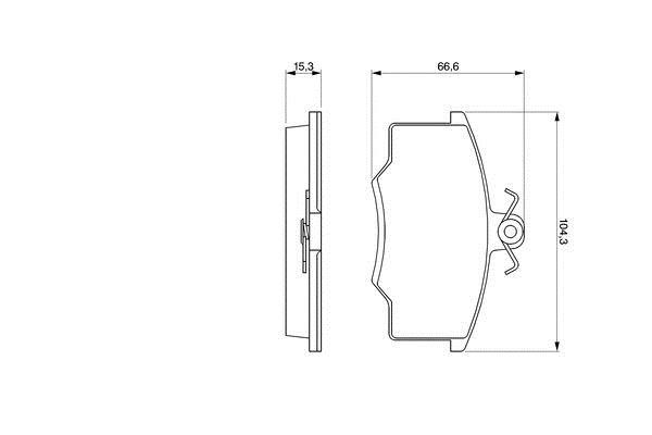 Bosch 0 986 465 745 Brake Pad Set, disc brake 0986465745