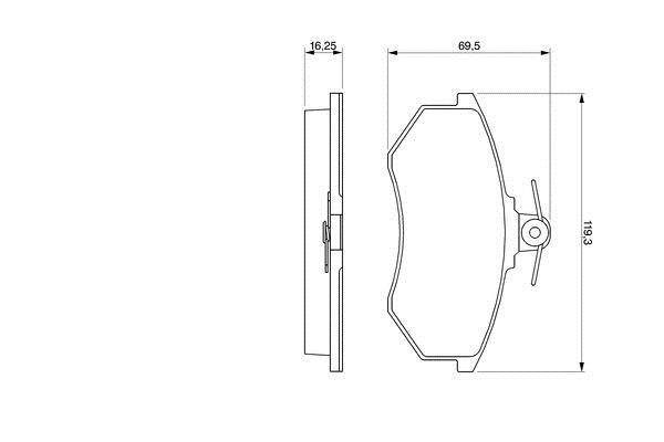 Bosch Brake Pad Set, disc brake – price 93 PLN