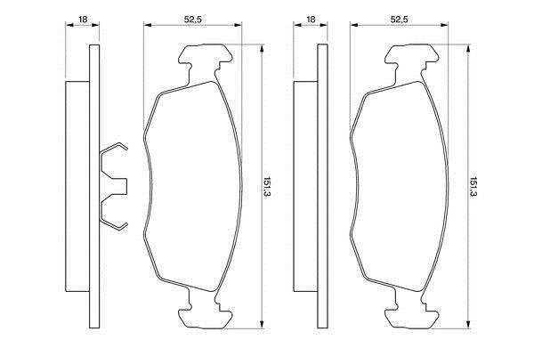 Bosch Brake pad set – price [object Object] PLN