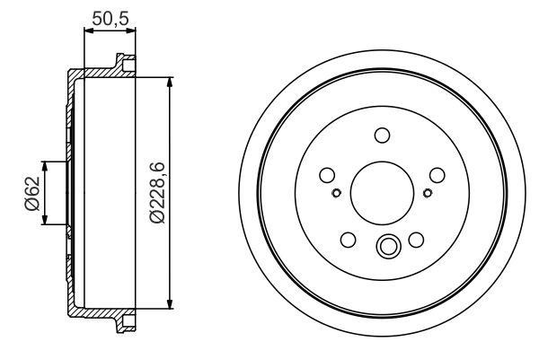 Bosch 0 986 477 242 Rear brake drum 0986477242