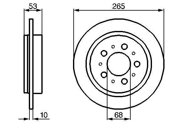 Bosch 0 986 478 042 Rear brake disc, non-ventilated 0986478042