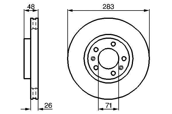 Bosch 0 986 478 125 Front brake disc ventilated 0986478125