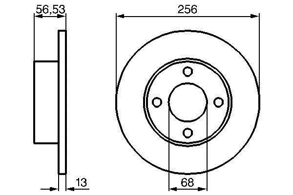 Bosch 0 986 478 130 Unventilated front brake disc 0986478130