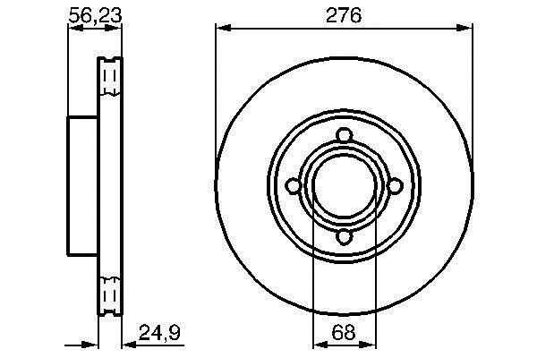 Bosch 0 986 478 137 Front brake disc ventilated 0986478137