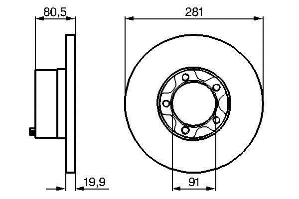 Bosch 0 986 478 138 Unventilated front brake disc 0986478138