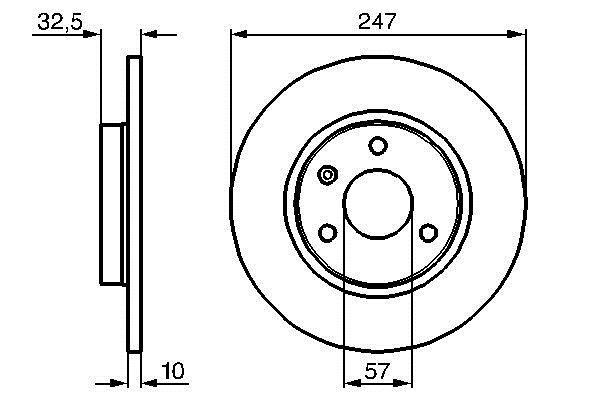Bosch 0 986 478 142 Unventilated front brake disc 0986478142
