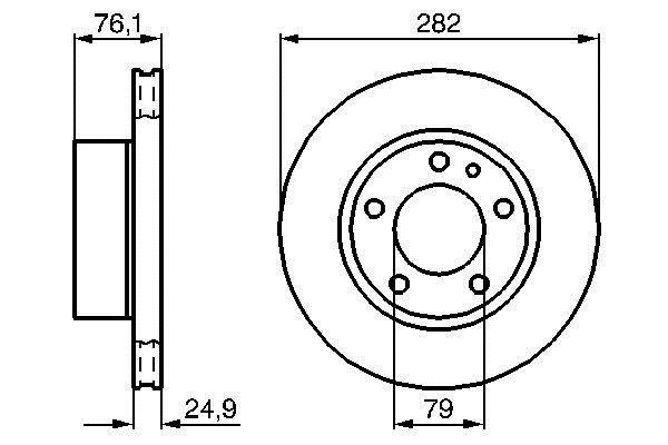 Bosch 0 986 478 217 Front brake disc ventilated 0986478217